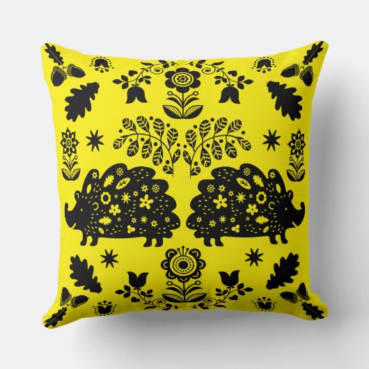 Coussin Hérisson Art populaire (Verso)