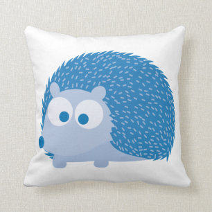 Coussin Hérisson bleu