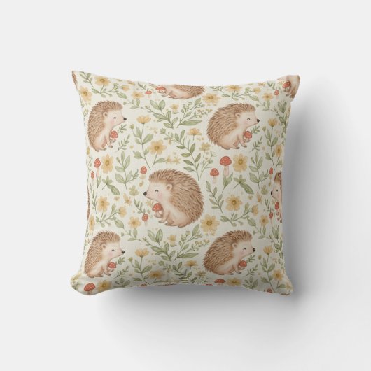 Coussin Hérisson Cottagecore (Recto)
