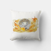Coussin Hérisson Dans Les Feuilles D'automne (Recto)
