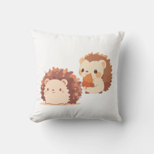 Coussin Hérisson d'automne mignon - Kawaii animaux de forê