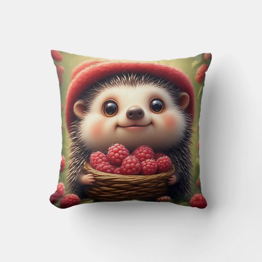 Coussin Hérisson de dessin animé adorable (Recto)