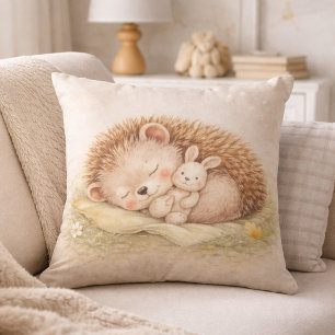 Coussin Hérisson de la forêt mignon endormi Chambre d'enfa