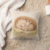 Coussin Hérisson de la forêt mignon endormi Chambre d'enfa (Couverture)