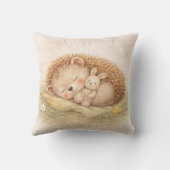 Coussin Hérisson de la forêt mignon endormi Chambre d'enfa (Verso)