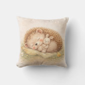 Coussin Hérisson de la forêt mignon endormi Chambre d'enfa (Recto)