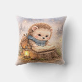 Coussin Hérisson de lecture mignon pour chambre d'enfants  (Verso)