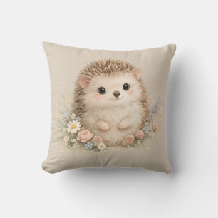 Coussin Hérisson européen adorable dans un jardin
