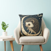 Coussin Hérisson mignon assis sur un croissant de lune (Chaise)