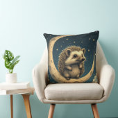 Coussin Hérisson mignon assis sur un croissant de lune (Chaise)
