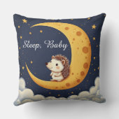 Coussin Hérisson mignon assis sur un croissant de lune (Verso)