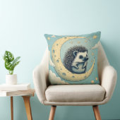 Coussin Hérisson Mignon Assis sur un Croissant de Lune (Chaise)