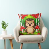 Coussin Hérisson mignon dans une forêt lumineuse (Chaise)