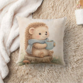 Coussin Hérisson mignon de la forêt avec mug pièce neutre  (Couverture)