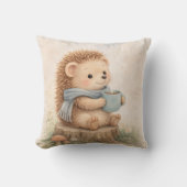Coussin Hérisson mignon de la forêt avec mug pièce neutre  (Recto)