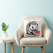 Coussin Hérisson Mignon Mangant de la Pastèque – Style Des (Chaise)