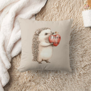 Coussin Hérissons avec amour de coeur