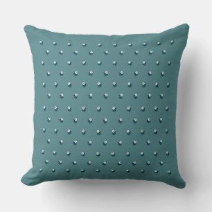 Coussin Héritage Ditsy - Calicot Calme - Ardoise Sarcelle