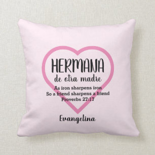 Coussin HERMANA DE OTRA MADRE Christian BFF Personnalisé