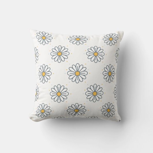 Coussin Hermosas margaritas minimalistas (Recto)