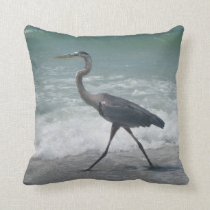 Coussin Héron bleu