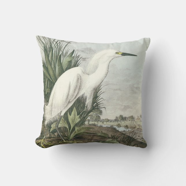 Coussin Héron de Milou par Audubon (Recto)