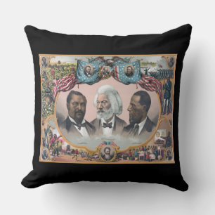 Coussin Héros abolitionnistes noirs, Bailey Douglass