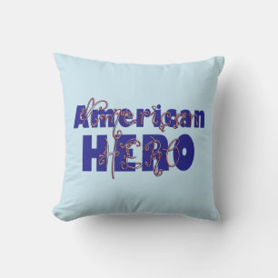 Coussin Héros-Carré américain perlé