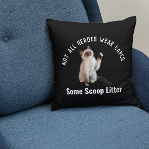 Coussin Héros Personnalisé Chat Papa Fête des pères Cadeau