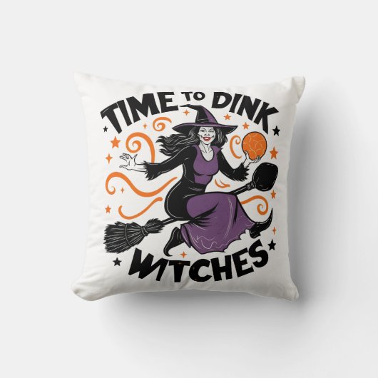 Coussin Heure de Dink Witts Halloween Pickleball Éffrayant (Recto)