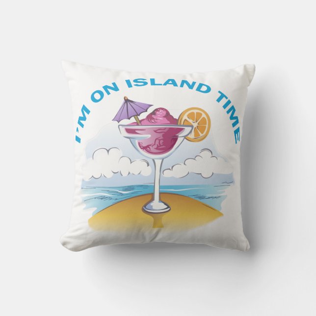 Coussin Heure de l'île (Recto)