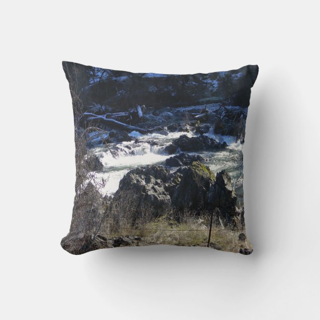 Coussin Heure d'hiver à Hayfork, Californie... (Recto)