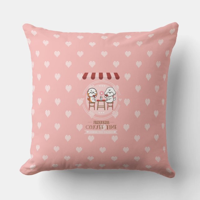 Coussin Heure du café (Recto)