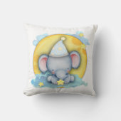 Coussin Heure du coucher de l'éléphant bébé (Recto)