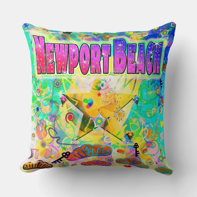 Coussin Heure Epoch de Newport Beach (Recto)