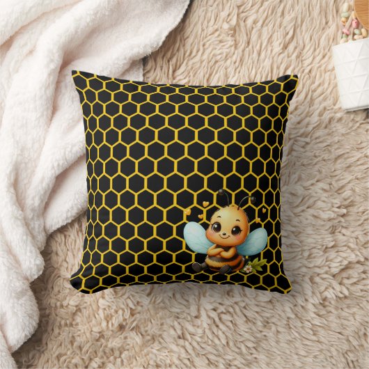 Coussin Heureuse petite abeille (Couverture)