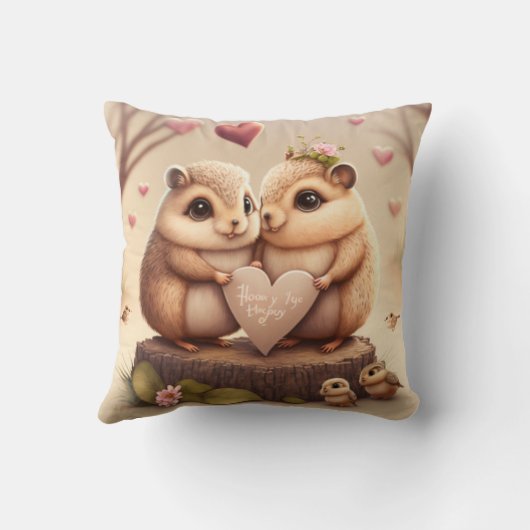 Coussin Heureuse Sainte-Valentin (Verso)