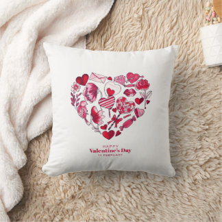 Coussin "Heureuse Sainte-Valentin - Amour romantique"
