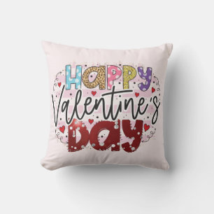 Coussin Heureuse Sainte-Valentin moderne