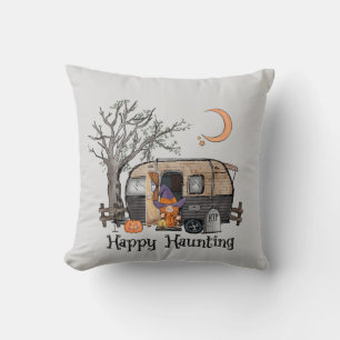 Coussin Heureux Camper d'Halloween Sorcière Éffrayante