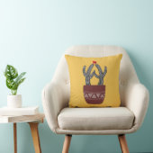 Coussin heureux de cactus de cactus de coussin (Chaise)