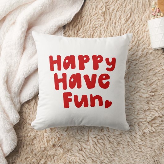 Coussin Heureux de s'amuser (Couverture)