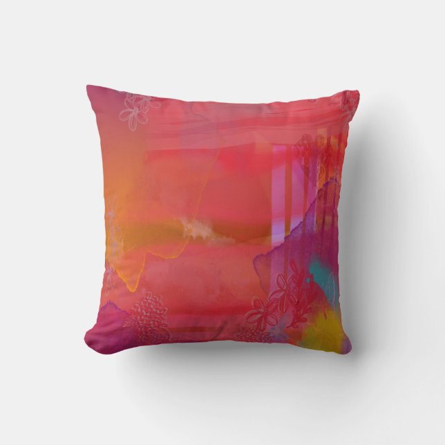 Coussin Heureux et Coloré Multimédia Mélangé (Recto)