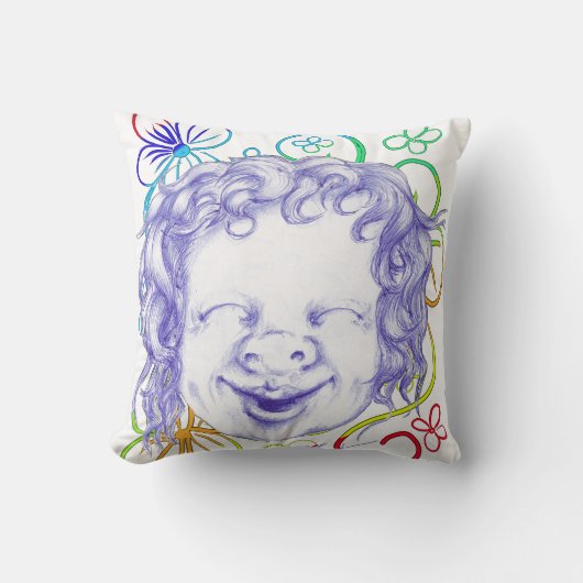 Coussin Heureux et riant de joie (Recto)