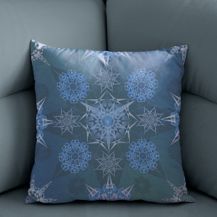 Coussin Hexa triangles yantra pétales inscription