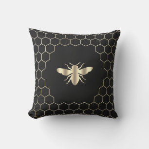 Coussin hexagone abeille nid d'abeille