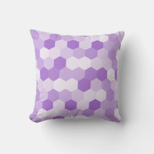 Coussin Hexagone blanc violet clair moderne