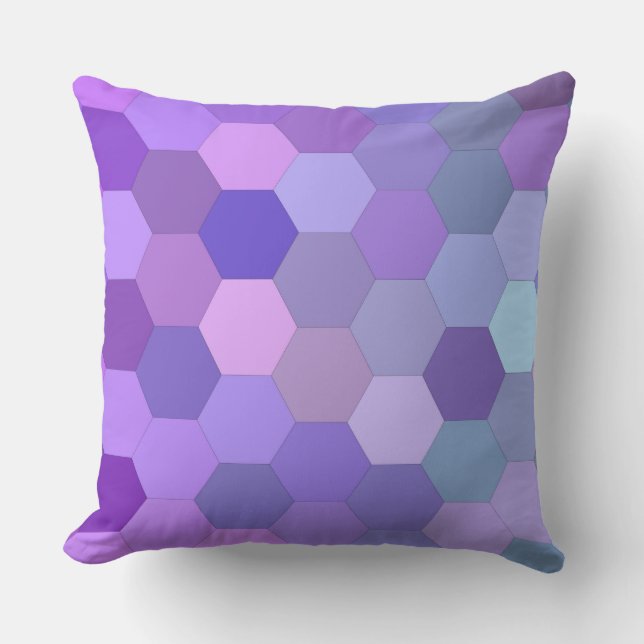 coussin hexagone violet (Recto)