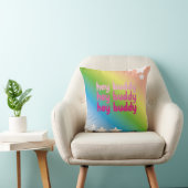 Coussin hey buddy arc-en-ciel couleur design (Chaise)