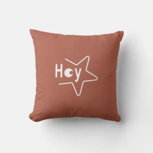 Coussin Hey Bye Blanc Avant Arrière Simple Ridge